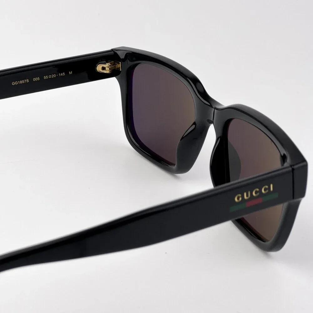 Gucci Men’s Sunglasses – Black Square Frame Polarized Lenses | GG1857S 005